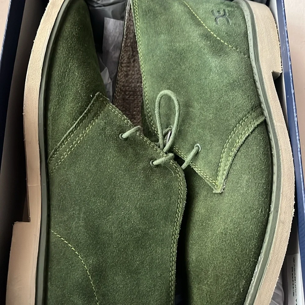 Hey Dude Green Suede shoes NWOT